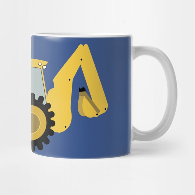 Construction Backhoe Digger by JessDesigns